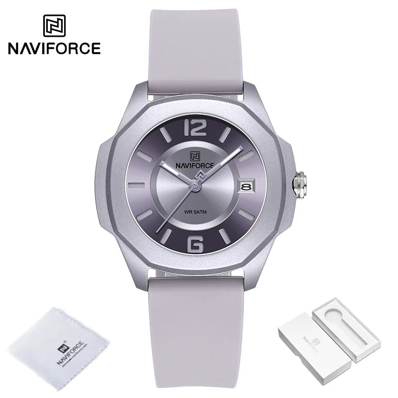 Lilly - Relógio Feminino de Quartzo com Pulseira de Silicone Naviforce